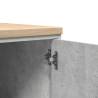 Garage Storage Cabinet Concrete Grey - Solid Wood Pine 30x51x85 cm