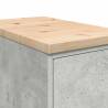 Garage Storage Cabinet Concrete Grey - Solid Wood Pine 30x51x85 cm