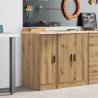 Garage Storage Cabinet Artisan Oak - Solid Wood Pine 30x51x85 cm