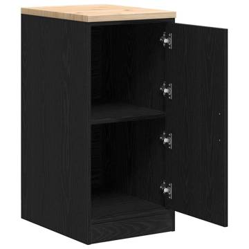 Garage Storage Cabinet Black - Durable Pinewood - 40x51x85 cm