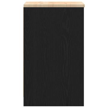 Garage Storage Cabinet Black - Durable Pinewood - 40x51x85 cm