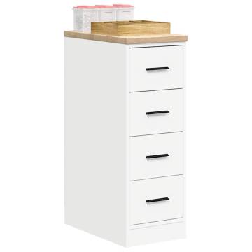 Garage Storage Cabinet White 30x51x85 cm - Durable Pinewood