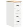 Garage Storage Cabinet White 30x51x85 cm - Durable Pinewood