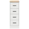 Garage Storage Cabinet White 30x51x85 cm - Durable Pinewood