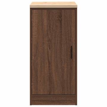 Garage Storage Cabinet - Brown Oak Solid Wood 40x51x85 cm