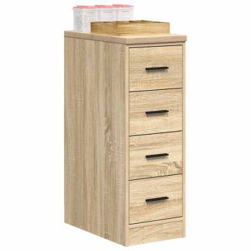 Garage Storage Cabinet Sonoma Oak - Durable Pine Wood 30x51x85cm