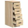 Garage Storage Cabinet Sonoma Oak - Durable Pine Wood 30x51x85cm