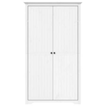 Wardrobe BODO White - Solid Pine Storage | 101x52x176.5 cm