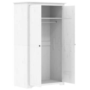 Wardrobe BODO White - Solid Pine Storage | 101x52x176.5 cm