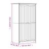 Wardrobe BODO White - Solid Pine Storage | 101x52x176.5 cm