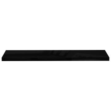 Floating Wall Shelves 4 pcs High Gloss Black | Hipomarket