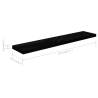 Floating Wall Shelves 4 pcs High Gloss Black | Hipomarket