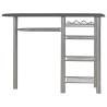 3 Piece Black Bar Set with Shelves - Durable Wood & Steel