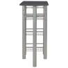 3 Piece Black Bar Set with Shelves - Durable Wood & Steel