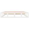 Modern White Bed Frame 140x190 cm - Solid Wood