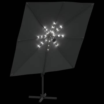 LED Cantilever Umbrella Anthracite 400x300 cm - Stylish & Durable