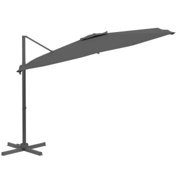 LED Cantilever Umbrella Anthracite 400x300 cm - Stylish & Durable