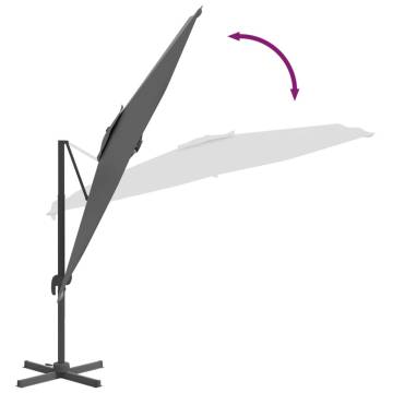 LED Cantilever Umbrella Anthracite 400x300 cm - Stylish & Durable