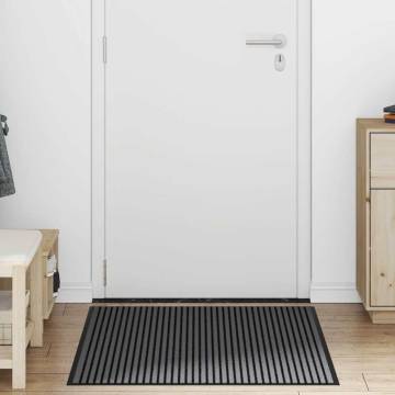 Doormat Stripe Black and Grey 90x120 cm | HipoMarket