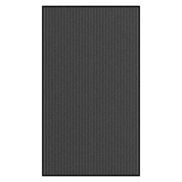 Doormat Stripe Black and Grey 115x200 cm - Durable & Non-Slip