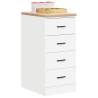  Garage Storage Cabinet White 40x51x85 cm Solid Wood Pine Colour white Size 40 x 51 x 85 cm Quantity in Package 1 Model 4 drawers 