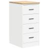 Garage Storage Cabinet White - 40x51x85 cm Solid Wood Pine