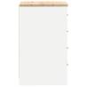 Garage Storage Cabinet White - 40x51x85 cm Solid Wood Pine