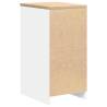 Garage Storage Cabinet White - 40x51x85 cm Solid Wood Pine