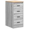 Garage Storage Cabinet Grey Sonoma - Solid Wood Pine 40x51x85 cm