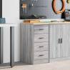 Garage Storage Cabinet Grey Sonoma - Solid Wood Pine 40x51x85 cm