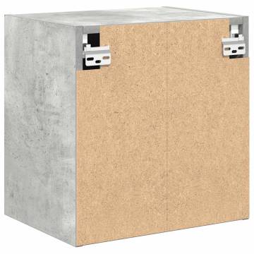 Garage Wall Cabinet - Concrete Grey Engineered Wood | Hipo Market