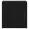 Garage Wall Cabinet - Black Engineered Wood Storage Solution