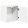 Garage Wall Cabinet - White Engineered Wood Storage Solution