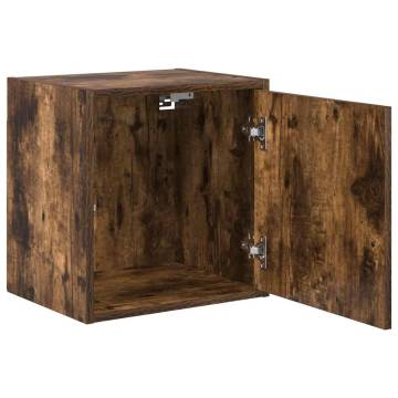 Garage Wall Cabinet in Smoked Oak - Durable & Stylish Storage