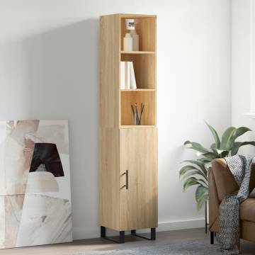 Stylish Highboard Sonoma Oak - 34.5x34x180 cm | Hipomarket