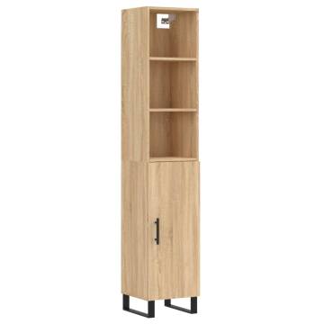 Stylish Highboard Sonoma Oak - 34.5x34x180 cm | Hipomarket