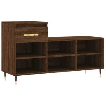 Elegant Brown Oak Shoe Cabinet - 102x36x60 cm | HipoMarket