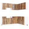 11 Piece Kitchen Cabinet Set Lucca - Elegant Old Wood Design