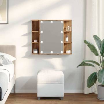 Mirror Cabinet with LED - Artisan Oak | Trendy Bathroom Storage