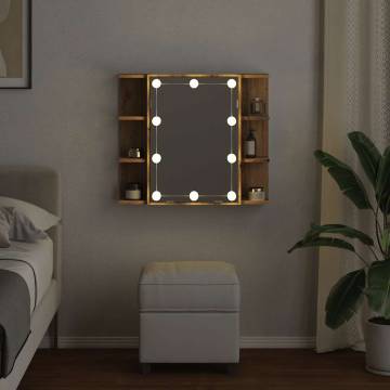 Mirror Cabinet with LED - Artisan Oak | Trendy Bathroom Storage