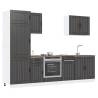  7 Piece Kitchen Cabinet Set Kalmar Black Engineered Wood Colour black Quantity in Package 1 Number of 