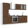  8 Piece Kitchen Cabinet Set Kalmar Brown Oak Engineered Wood Colour brown oak Quantity in Package 1 Number of 