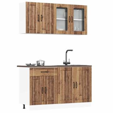 4 Piece Kitchen Cabinet Set - Kalmar Old Wood Design