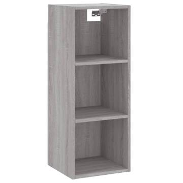 Stylish Grey Sonoma Highboard - 34.5x34x180 cm | HipoMarket