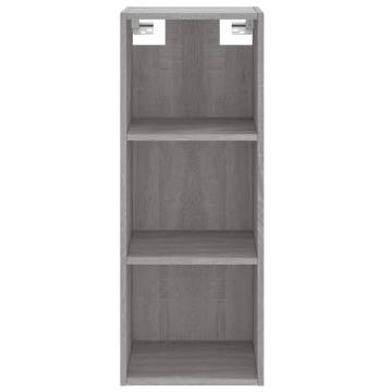 Stylish Grey Sonoma Highboard - 34.5x34x180 cm | HipoMarket