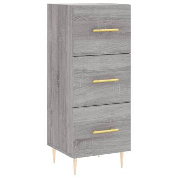 Stylish Grey Sonoma Highboard - 34.5x34x180 cm | HipoMarket