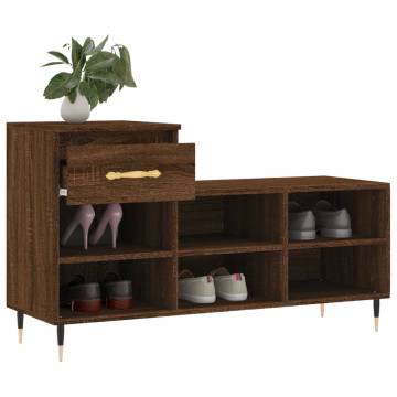 Elegant Brown Oak Shoe Cabinet - 102x36x60 cm | HipoMarket