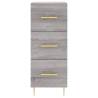 Stylish Grey Sonoma Highboard - 34.5x34x180 cm | HipoMarket