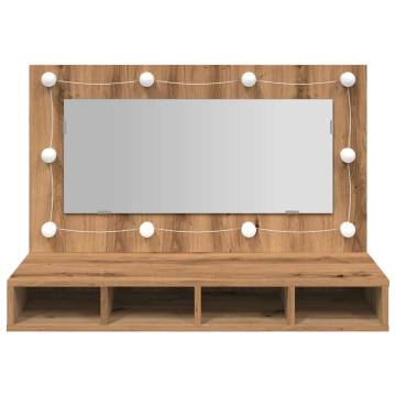 LED Mirror Cabinet Artisan Oak - 90x31.5x62 cm | HiPo Market