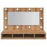 LED Mirror Cabinet Artisan Oak - 90x31.5x62 cm | HiPo Market